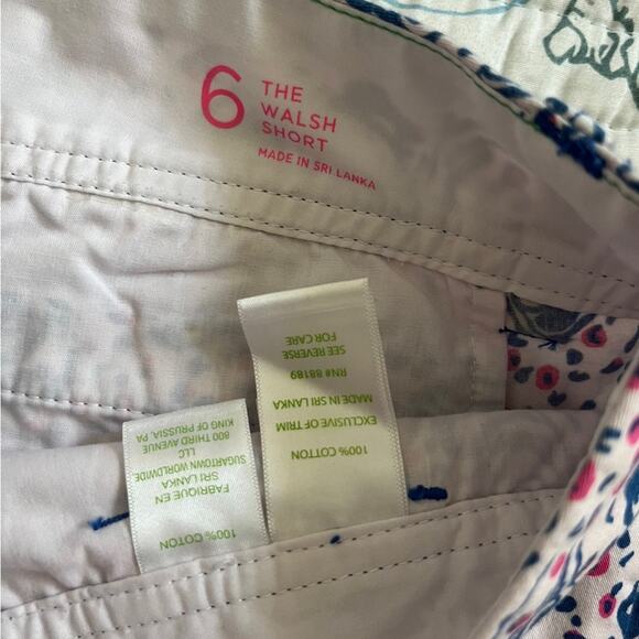 Lilly Pulitzer The Walsh Shorts Size 6 Pink Blue White Starfish Print Preppy - Picture 6 of 10